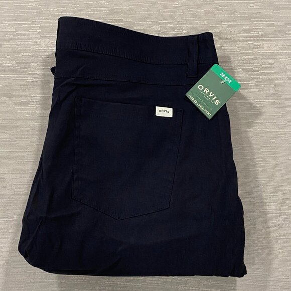 Orvis Fleece Lined Tech Pants Mens 38 x 32 Black Water Repellent Insulated - Picture 7 of 14